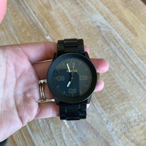 Nixon black dauntless steel watch